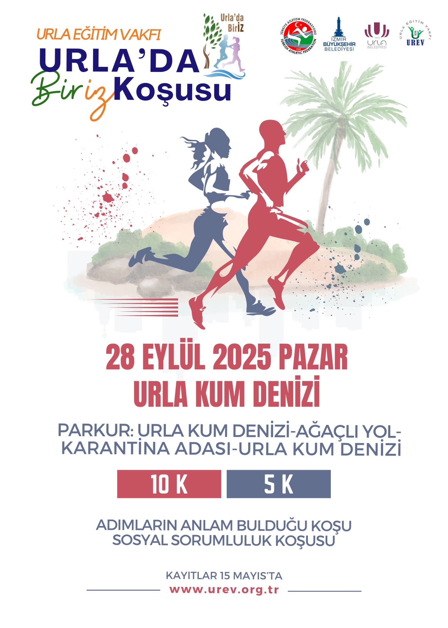 Urla'da BirİZ Koşusu 2025 afişi